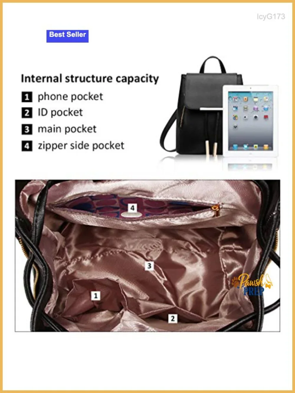 PU Leather Backpack Purse for Women, Anti-Theft Travel Daypack with USB Port